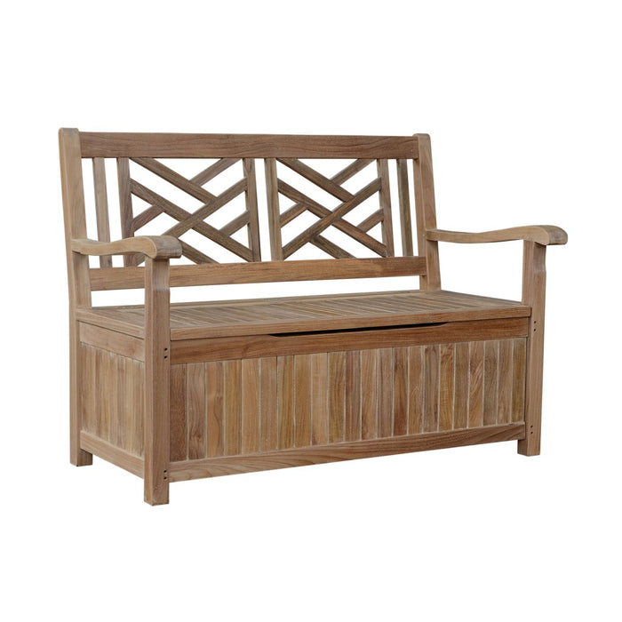 Teak Bench With Storage (2 - Seater) - Vilano - Teak HQ™