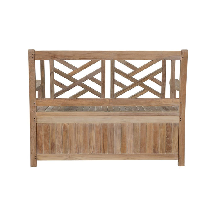 Teak Bench With Storage (2 - Seater) - Vilano - Teak HQ™