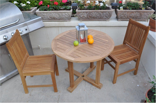 Teak Bistro Set for 2 - Montage (Table) & Saratoga (Chairs) - Teak HQ™