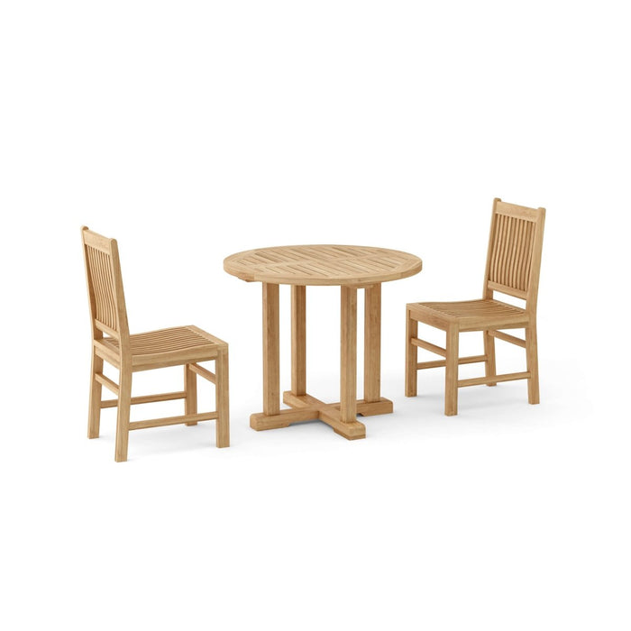 Teak Bistro Set for 2 - Montage (Table) & Saratoga (Chairs) - Teak HQ™