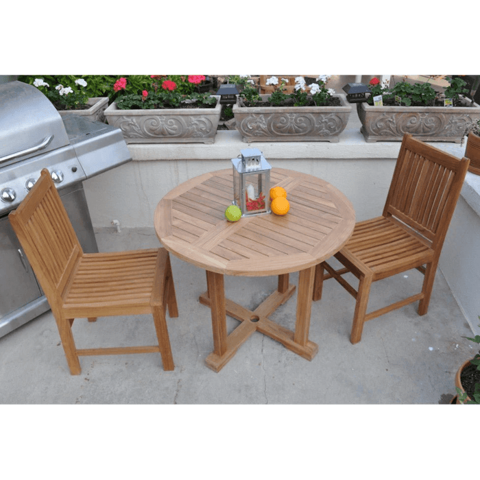 Teak Bistro Set for 2 - Montage (Table) & Saratoga (Chairs) - Teak HQ™