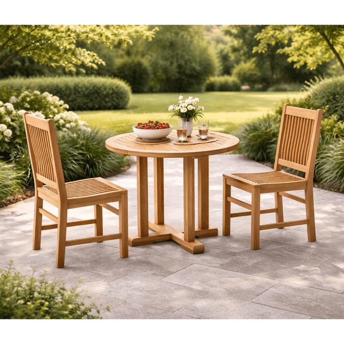 Teak Bistro Set for 2 - Montage (Table) & Saratoga (Chairs) - Teak HQ™