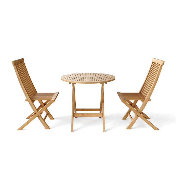 Teak Bistro Set - Windsor (Table) & Classic (2 Chairs) - Teak HQ™