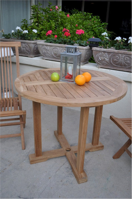 Teak Bistro Table (35" Round) - Montage - Teak HQ™