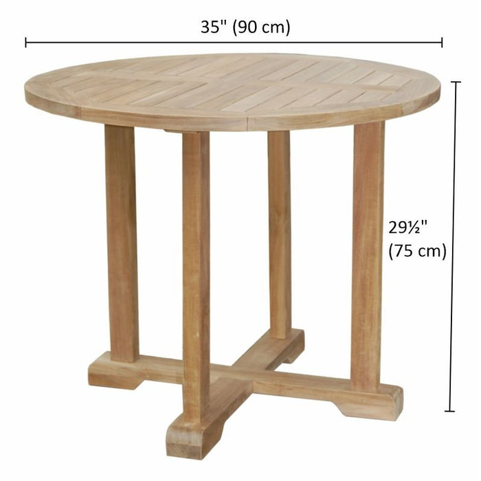 Teak Bistro Table (35" Round) - Montage - Teak HQ™