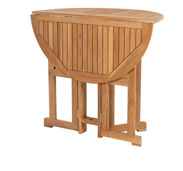 Teak Bistro Table and Chairs - DropLeaf (Table) & Admiral (2 Chairs) - Teak HQ™