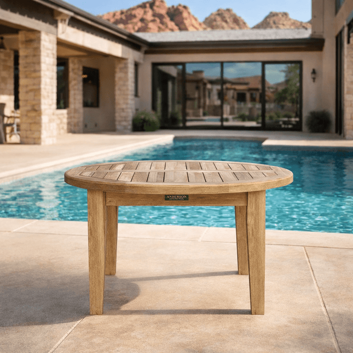 Teak Cocktail Table (35" Round) - Brianna - Teak HQ™