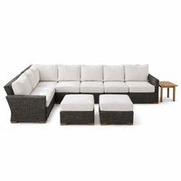 Teak Corner Sofa - Sanibel 8-Piece Sectional Set