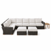 Teak Corner Sofa - Sanibel 8 - Piece Sectional Set - Teak HQ™