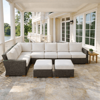 Teak Corner Sofa - Sanibel 8-Piece Sectional Set