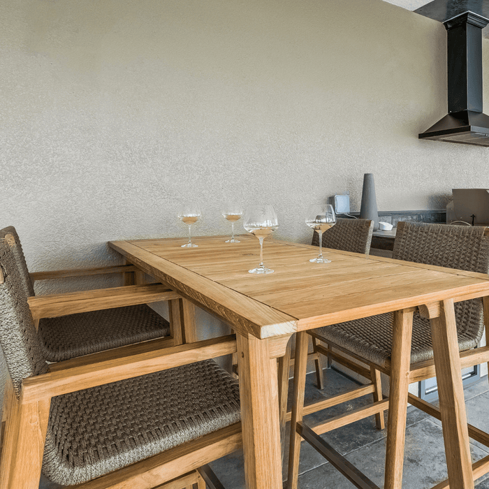 Teak Counter - Height Dining Table Chair - Admiral - Teak HQ™