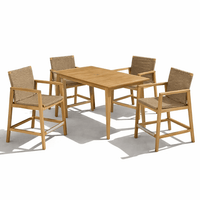 Teak Counter Height Table and Chairs - Admiral