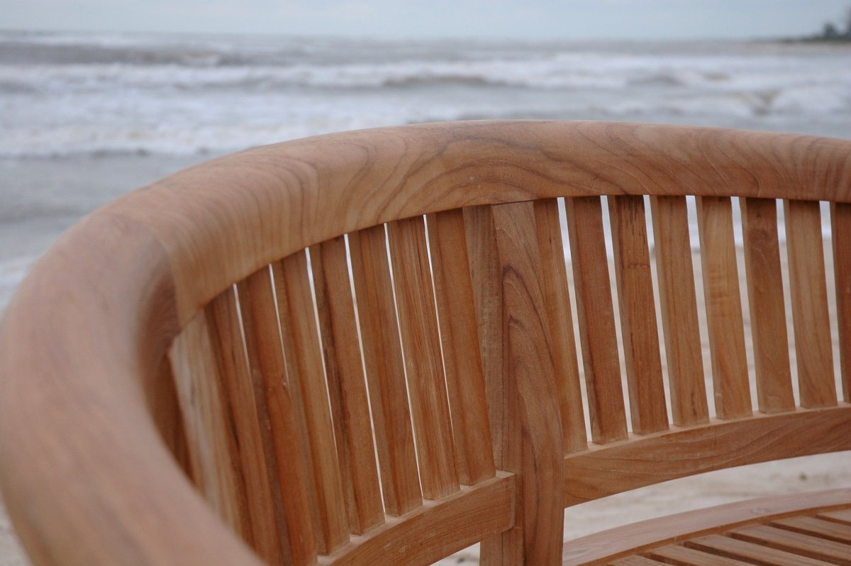 Teak Curved Bench (3 - Seater) - Curve - Teak HQ™