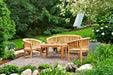 Teak Curved Bench (3 - Seater) - Curve - Teak HQ™