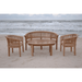 Teak Curved Bench (3 - Seater) - Curve - Teak HQ™