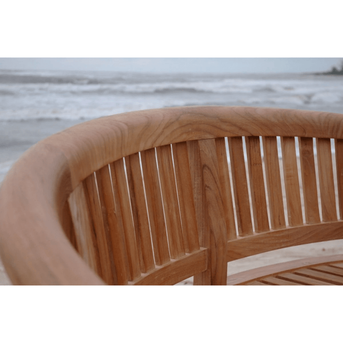 Teak Curved Bench (3 - Seater) - Curve - Teak HQ™