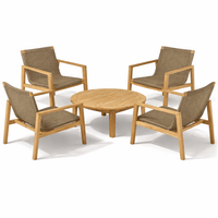 Teak Deck Furniture Set - Admiral (5 Pieces)