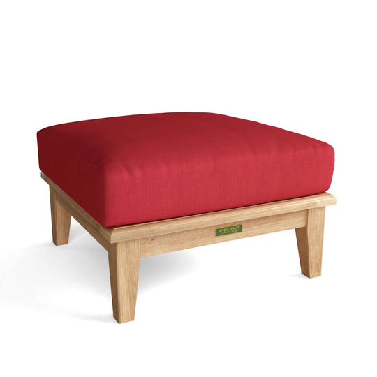 Teak Deep Seating Ottoman - Brianna - Teak HQ™