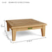 Teak Deep Seating Ottoman - Brianna - Teak HQ™