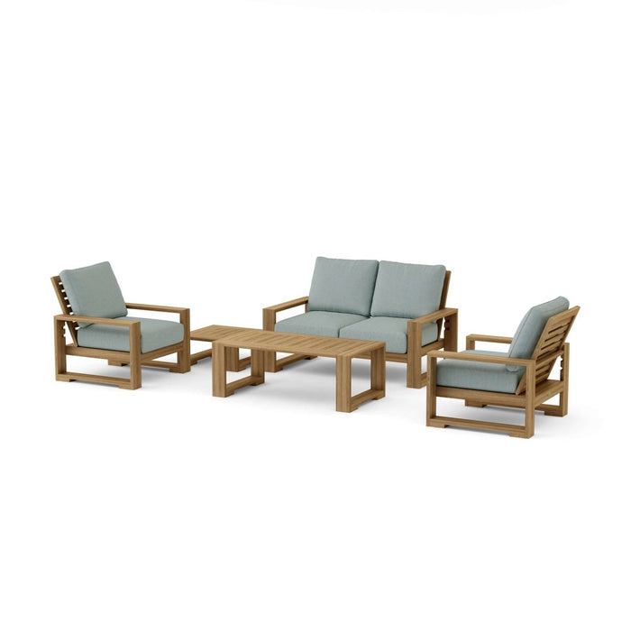Teak Deep Seating Patio Furniture - Capistrano 5 - Piece Set - Teak HQ™