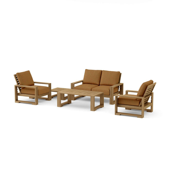 Teak Deep Seating Patio Furniture - Capistrano 5 - Piece Set - Teak HQ™