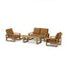 Teak Deep Seating Patio Furniture - Capistrano 5 - Piece Set - Teak HQ™