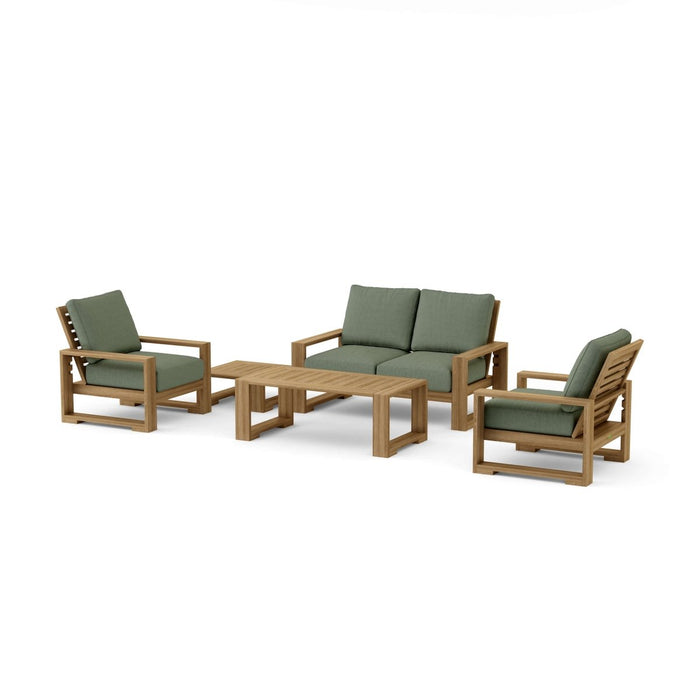 Teak Deep Seating Patio Furniture - Capistrano 5 - Piece Set - Teak HQ™