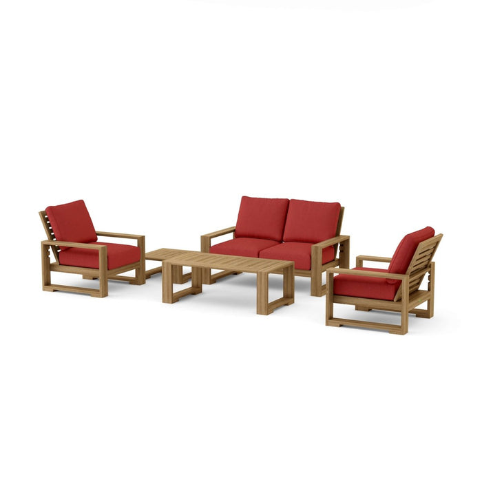 Teak Deep Seating Patio Furniture - Capistrano 5 - Piece Set - Teak HQ™