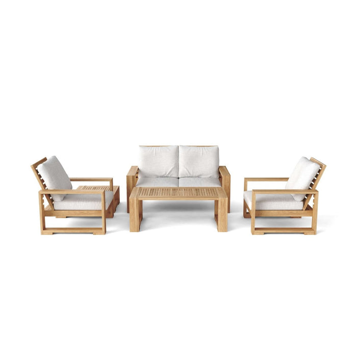 Teak Deep Seating Patio Furniture - Capistrano 5 - Piece Set - Teak HQ™