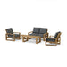 Teak Deep Seating Patio Furniture - Capistrano 5 - Piece Set - Teak HQ™