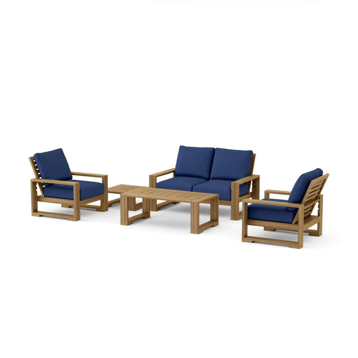 Teak Deep Seating Patio Furniture - Capistrano 5 - Piece Set - Teak HQ™