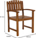 Teak Dining Arm Chair - by All Things Cedar - Teak HQ™