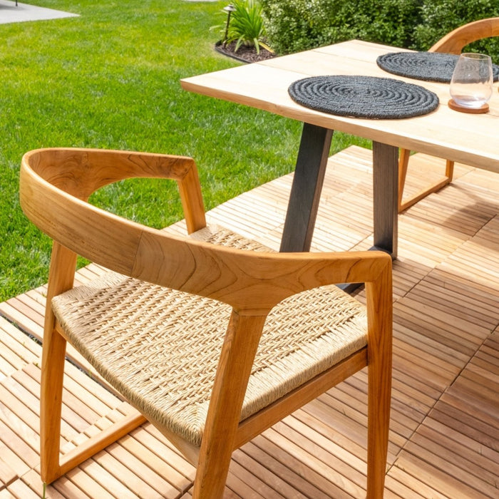 Teak Dining Chair With Rounded Back - Solara - Teak HQ™