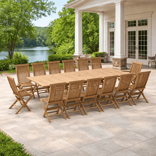 Teak Dining Set for 14 - Valencia (Table) & Classic (Chairs) - Teak HQ™