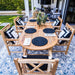 Teak Dining Set With Extendable Table + 4 Arm Chairs (Haven) - Teak HQ™