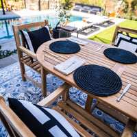 Teak Dining Set With Extendable Table + 4 Arm Chairs (Haven)