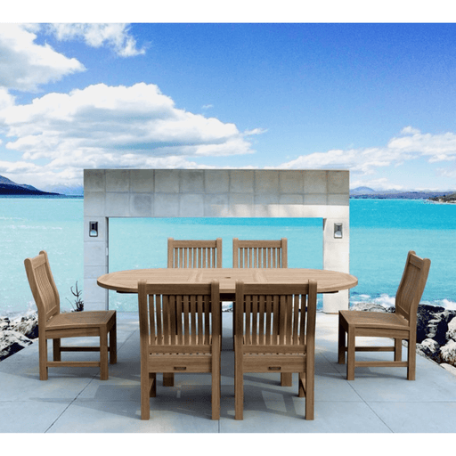 Teak Dining Table and 6 Chairs - Bahama (Table) & Sahara (Chairs) - Teak HQ™