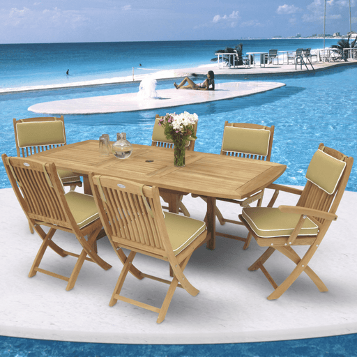 Teak Dining Table and Chairs - Family (Table) & Sailor (6 Chairs) - Teak HQ™