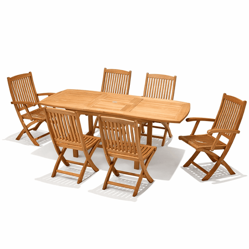 Teak Dining Table and Chairs - Family (Table) & Sailor (6 Chairs) - Teak HQ™