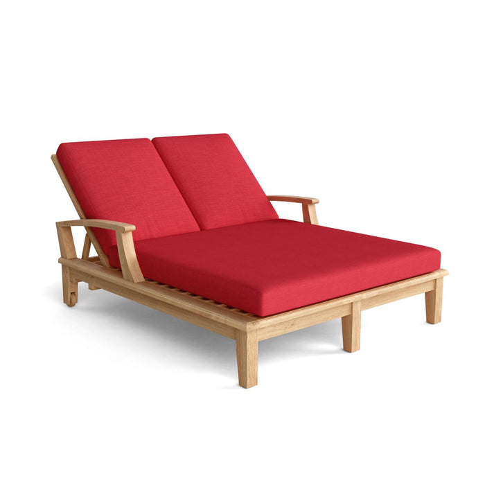 Teak Double Chaise Lounge - Brianna - Teak HQ™