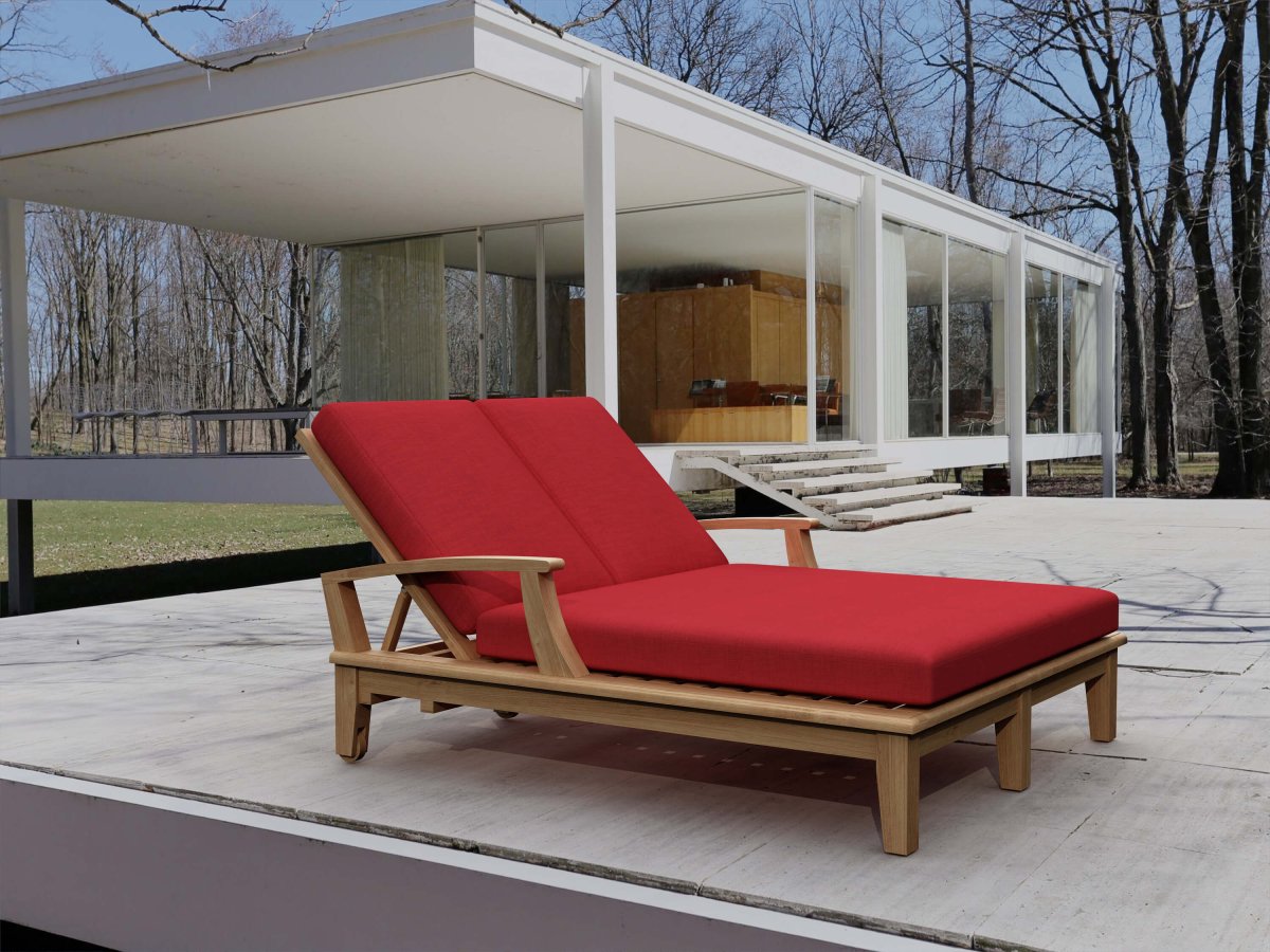 Teak Double Chaise Lounge - Brianna - Teak HQ™