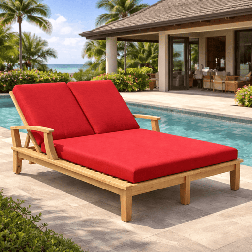 Teak Double Chaise Lounge - Brianna - Teak HQ™