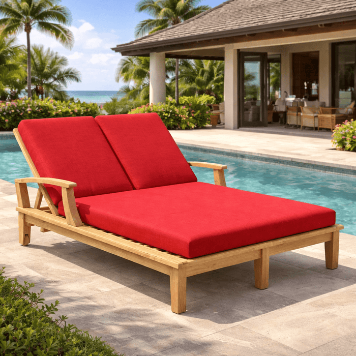 Teak Double Chaise Lounge - Brianna - Teak HQ™