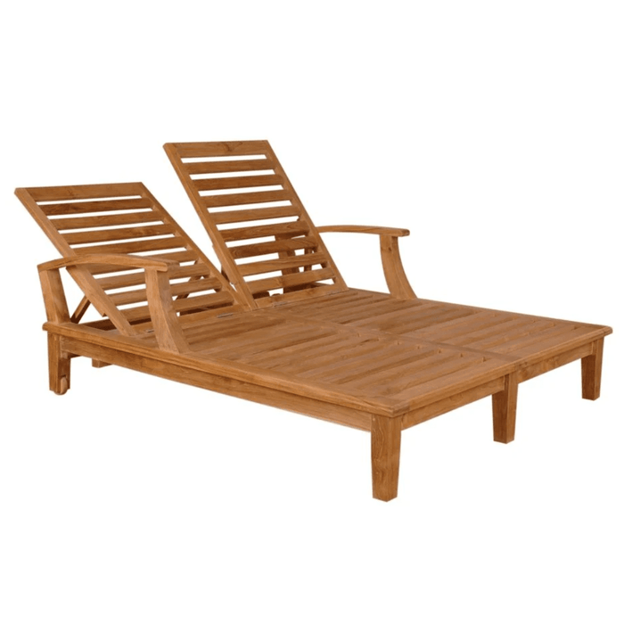 Teak Double Chaise Lounge - Brianna - Teak HQ™