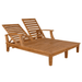 Teak Double Chaise Lounge - Brianna - Teak HQ™