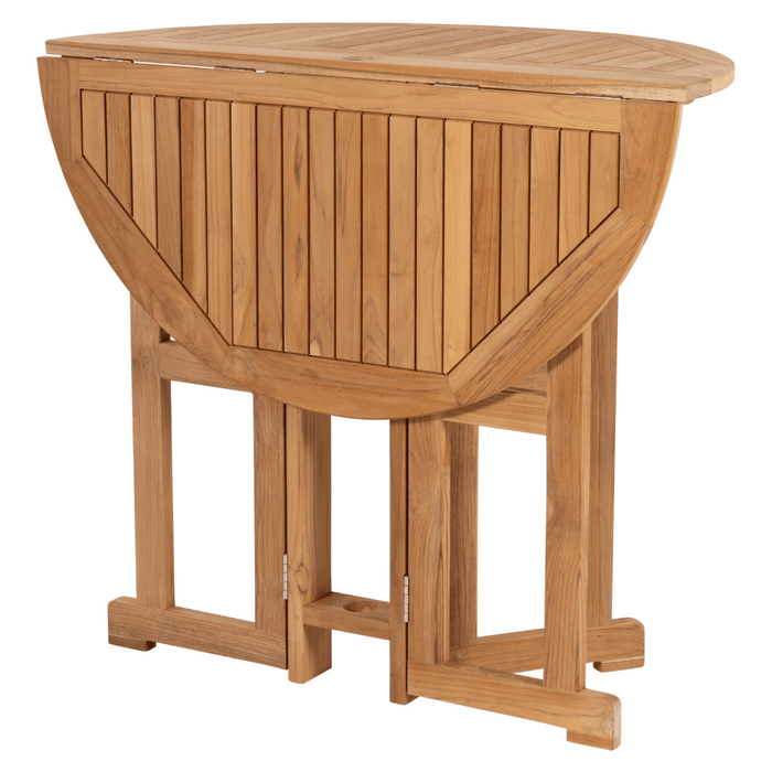 Teak Drop Leaf Table (45" Round) - DropLeaf - Teak HQ™