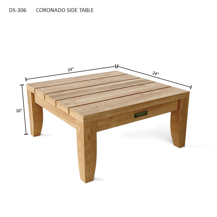 Teak End Table (24" Square) - Coronado - Teak HQ™