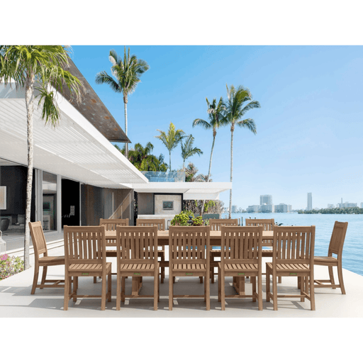 Teak Extendable Dining Table and Chairs (12) - Coronado - Teak HQ™