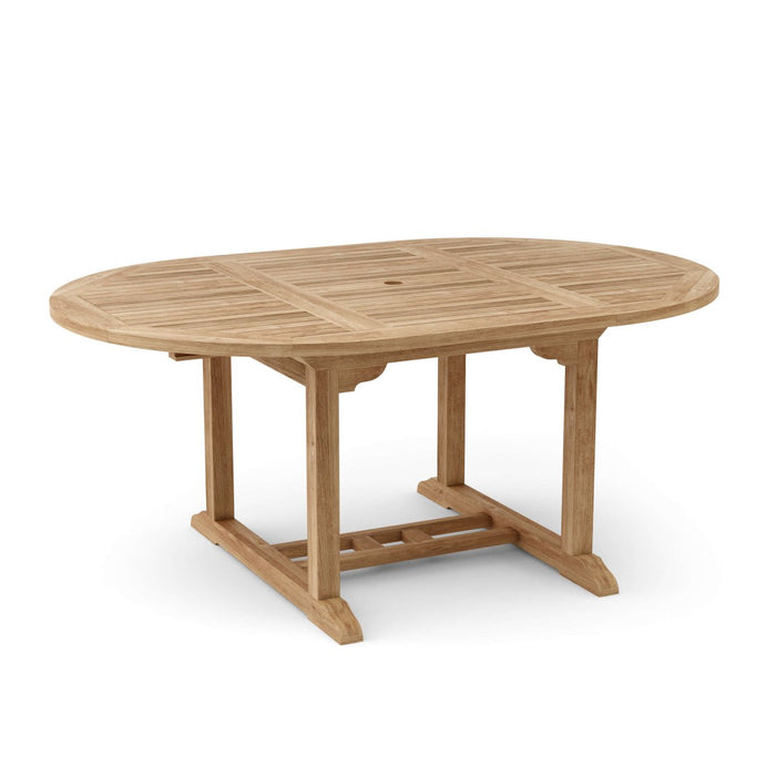 Teak Extendable Outdoor Dining Table (71" Long Oval) - Bahama - Teak HQ™