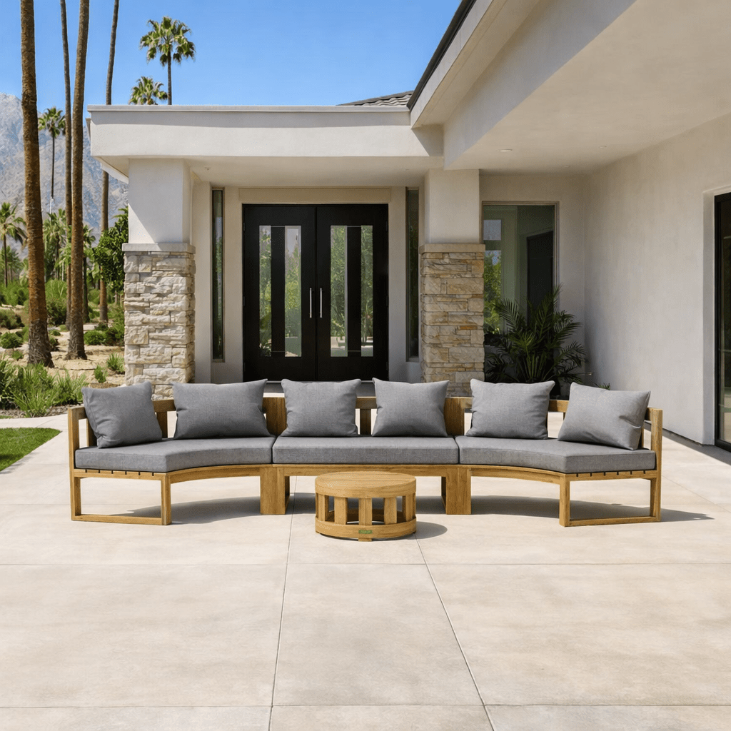 Teak Exterior Furniture - Arena 4 - Piece Sectional Set - Teak HQ™